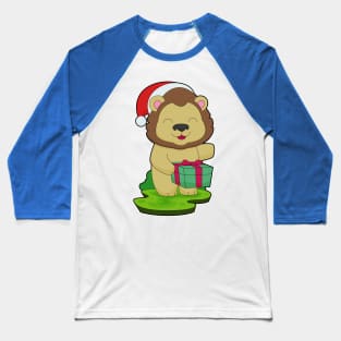 Lion Christmas Package Baseball T-Shirt